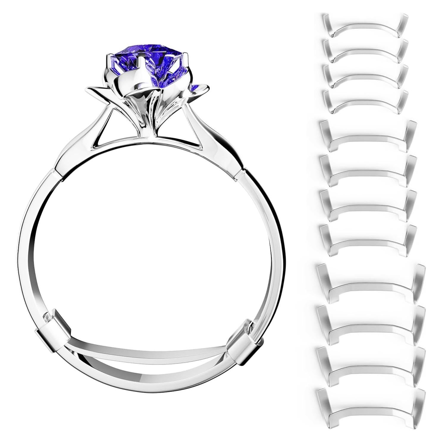 Conjunto de 12 Protectores de Anillo de Metal ELETIUO - 3 Tamaños