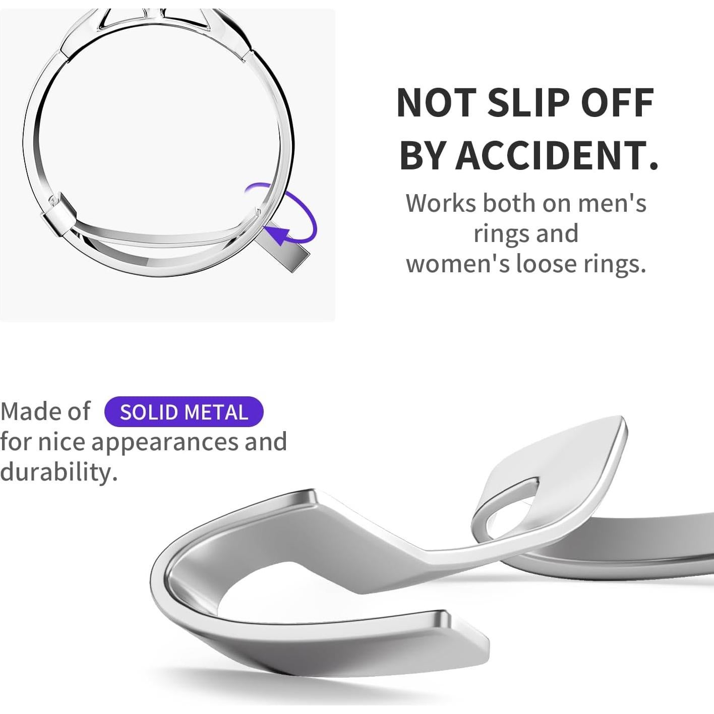 Conjunto de 12 Protectores de Anillo de Metal ELETIUO - 3 Tamaños