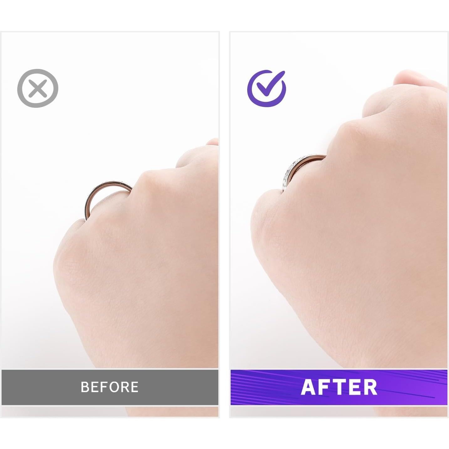 Conjunto de 12 Protectores de Anillo de Metal ELETIUO - 3 Tamaños