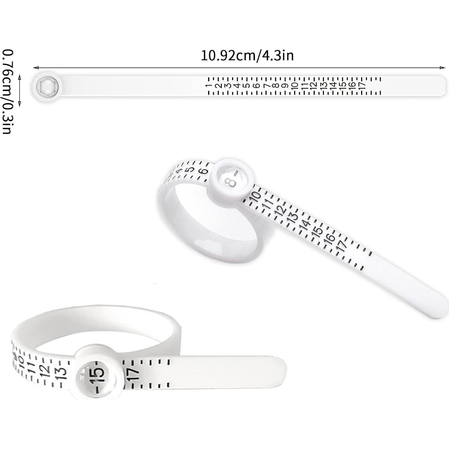 Finger Ring Sizer | Ring Sizer Measuring Set With Magnified Glass - US Size 1-17 Ring Gauges Finger Sizer With Magnified Window, Reusable Ring Measurement Tool For Men And Women