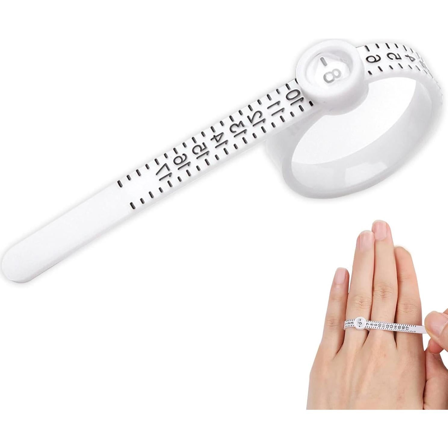 Finger Ring Sizer | Ring Sizer Measuring Set With Magnified Glass - US Size 1-17 Ring Gauges Finger Sizer With Magnified Window, Reusable Ring Measurement Tool For Men And Women