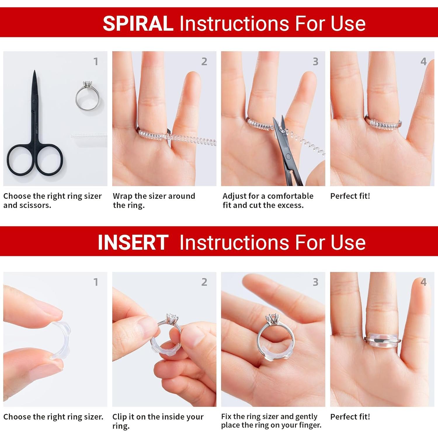 Ajustador de Tamaño de Anillo Omilly - 12 Tamaños, Invisible