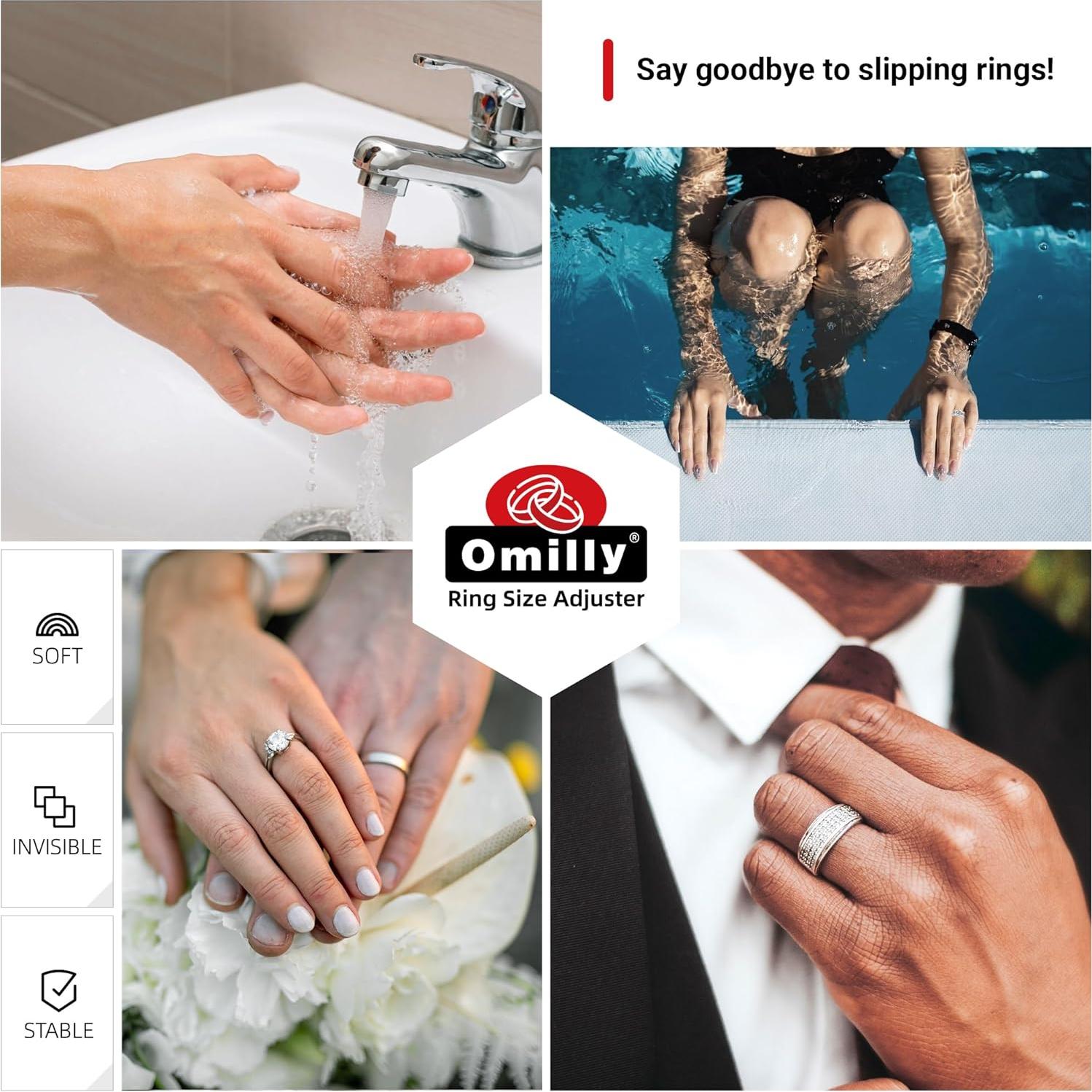 Ajustador de Tamaño de Anillo Omilly - 12 Tamaños, Invisible