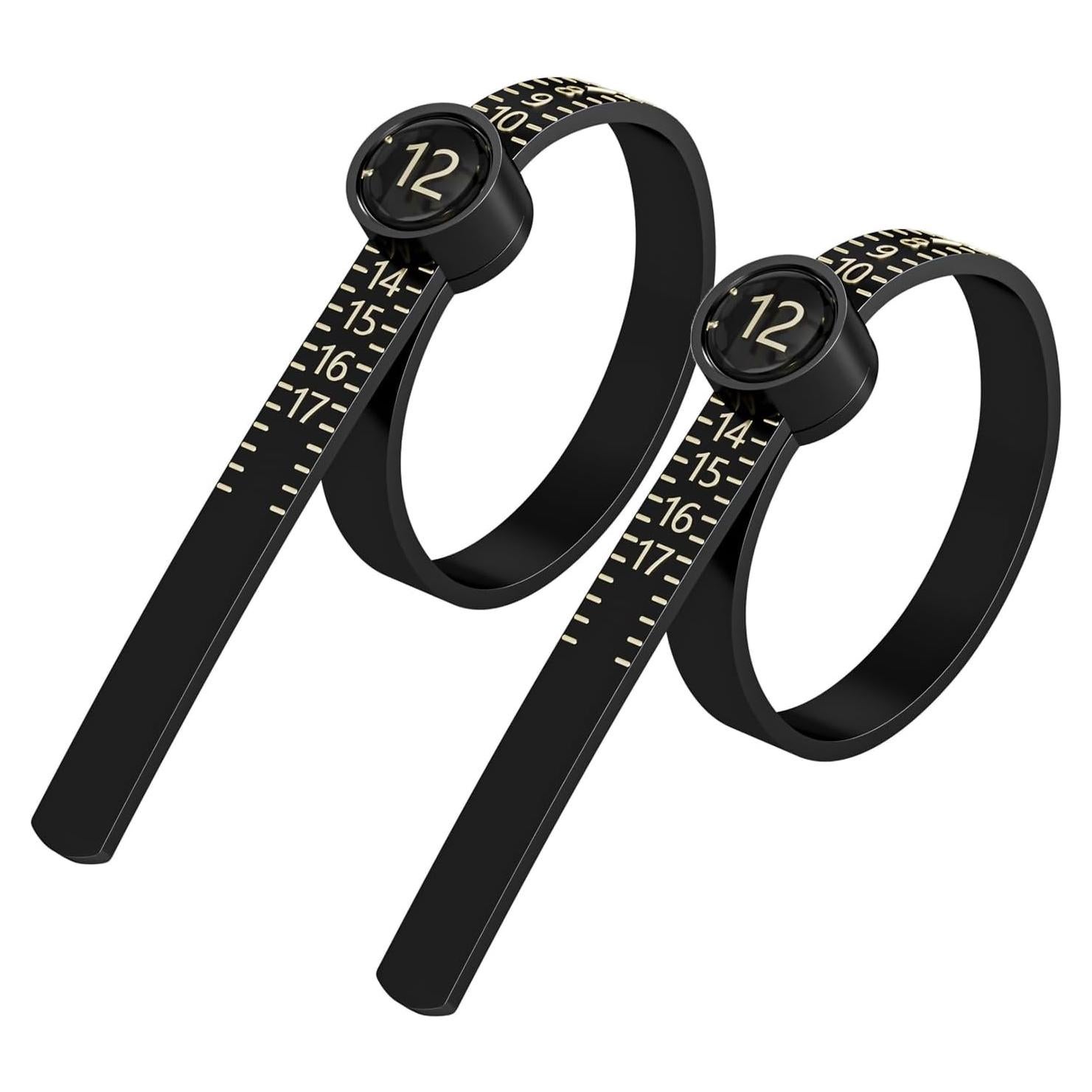 Medidor de Tamaño de Anillo Reutilizable Powbrace 2 Pack 1-17 US