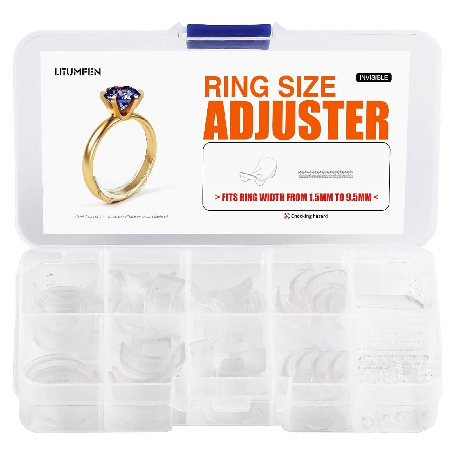 Ajustador de Tamaño de Anillo ELETIUO - 60 Piezas, 10 Tamaños