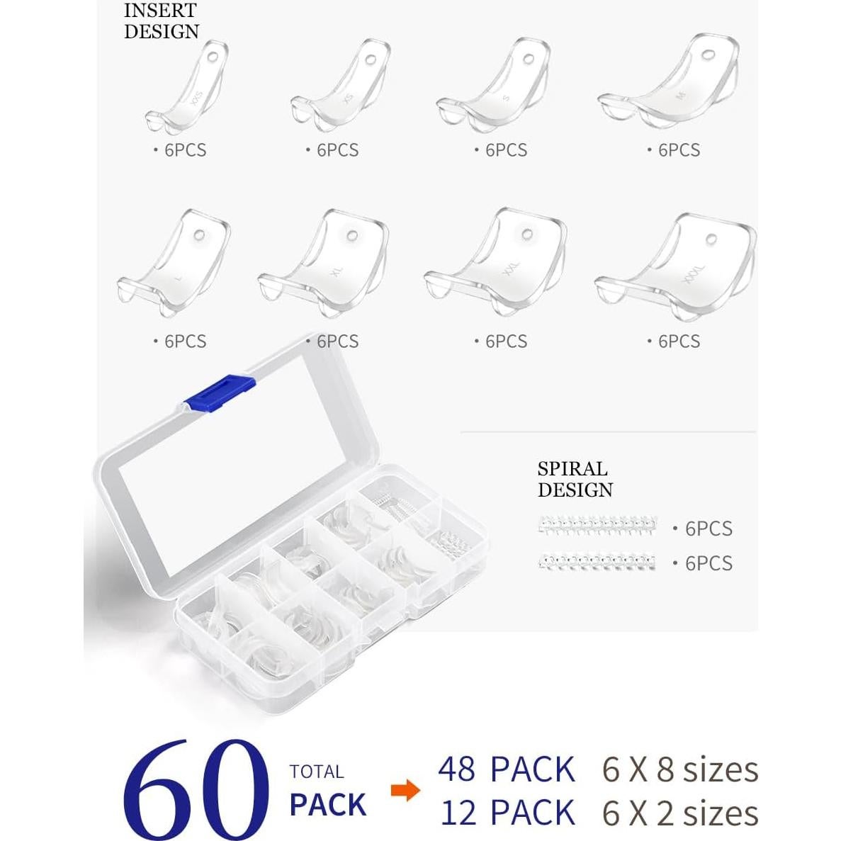 Ajustador de Tamaño de Anillo ELETIUO - 60 Piezas, 10 Tamaños