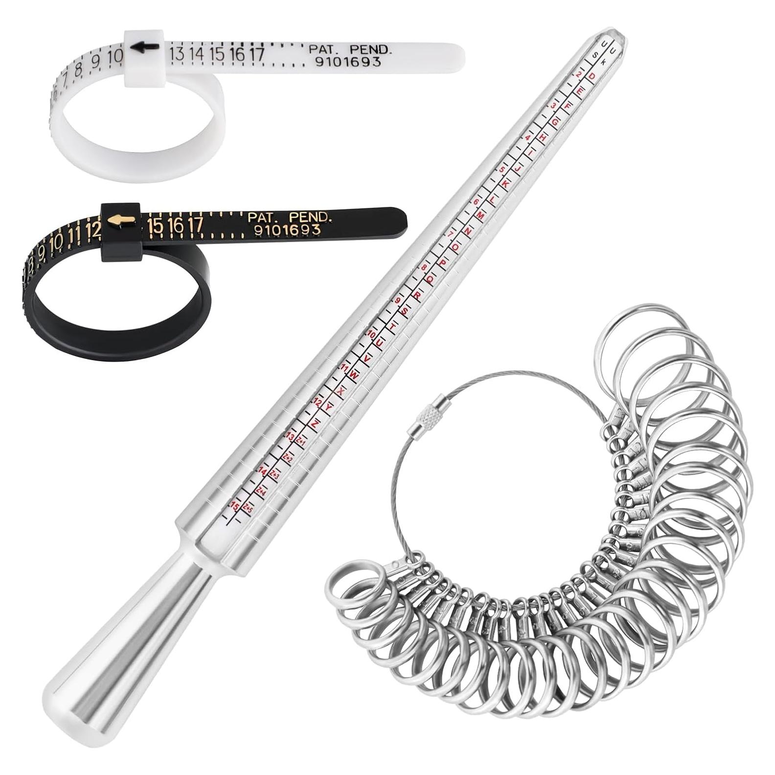 Juego de Herramientas para Medir Tallas de Anillos Pinsit - Calibrador y Mandril