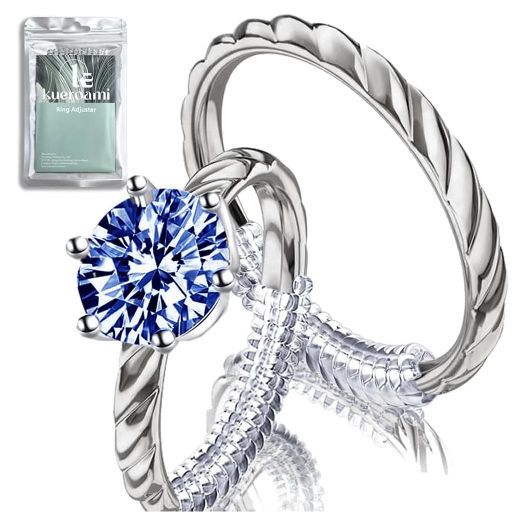 Ajustador de Tamaño de Anillo Kueroami - 12 Pcs Silicona Transparente
