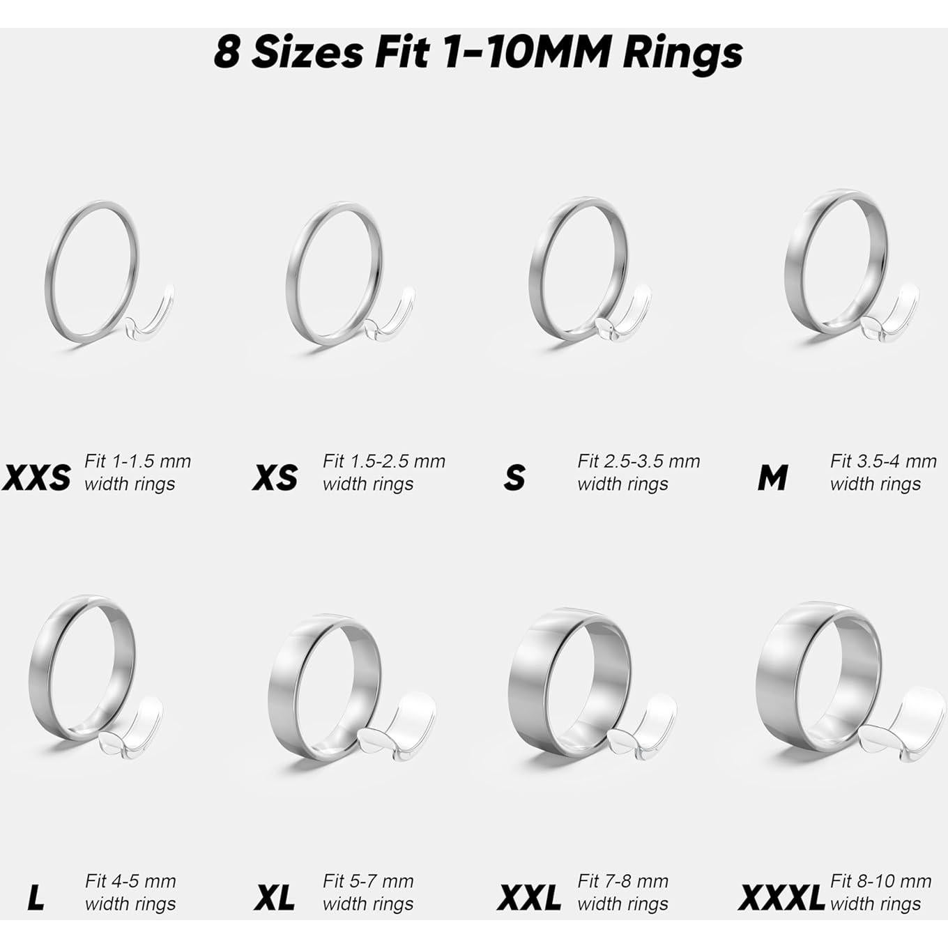 Ajustador de Tamaño de Anillo Likimar 8 Piezas para Anillos Sueltos