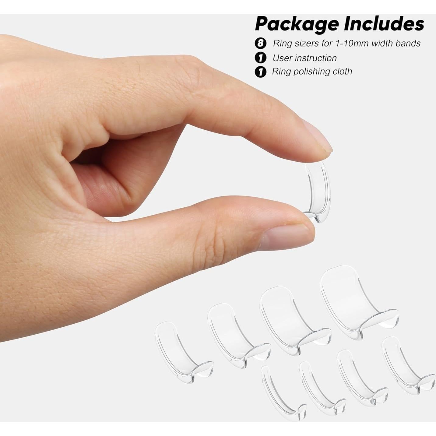 Ajustador de Tamaño de Anillo Likimar 8 Piezas para Anillos Sueltos