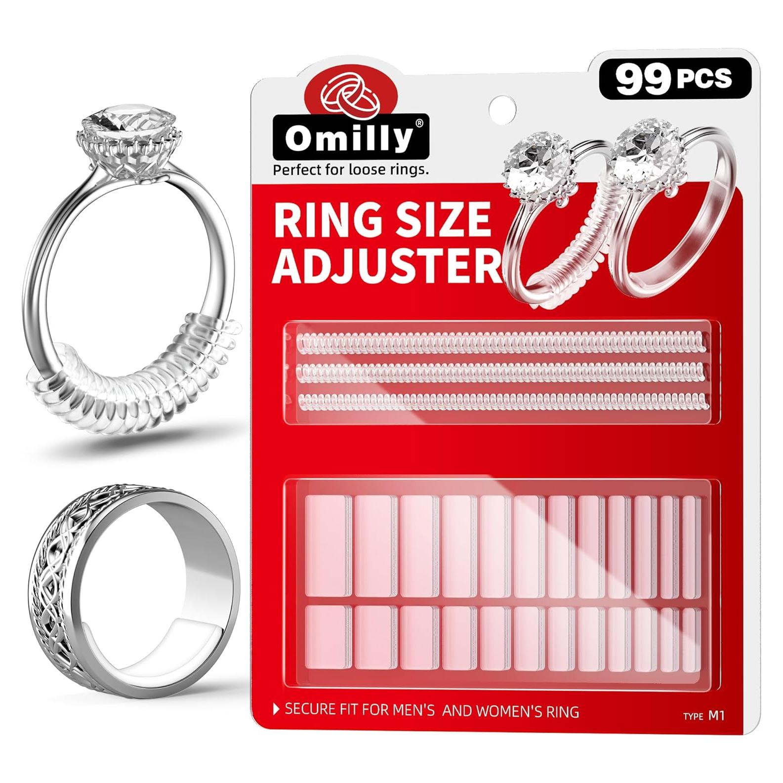 99 Ajustadores de Talla de Anillo Omilly - Silicona Transparente