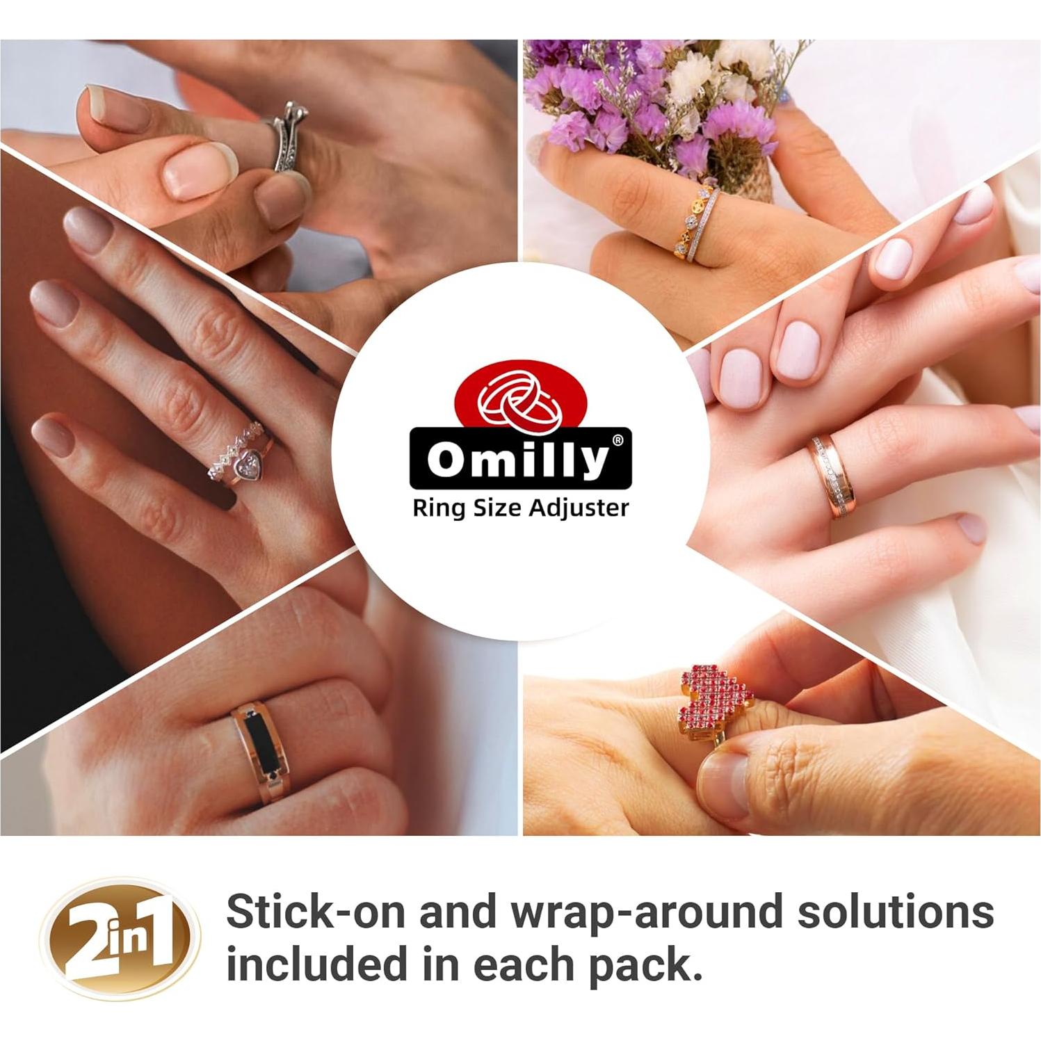 99 Ajustadores de Talla de Anillo Omilly - Silicona Transparente