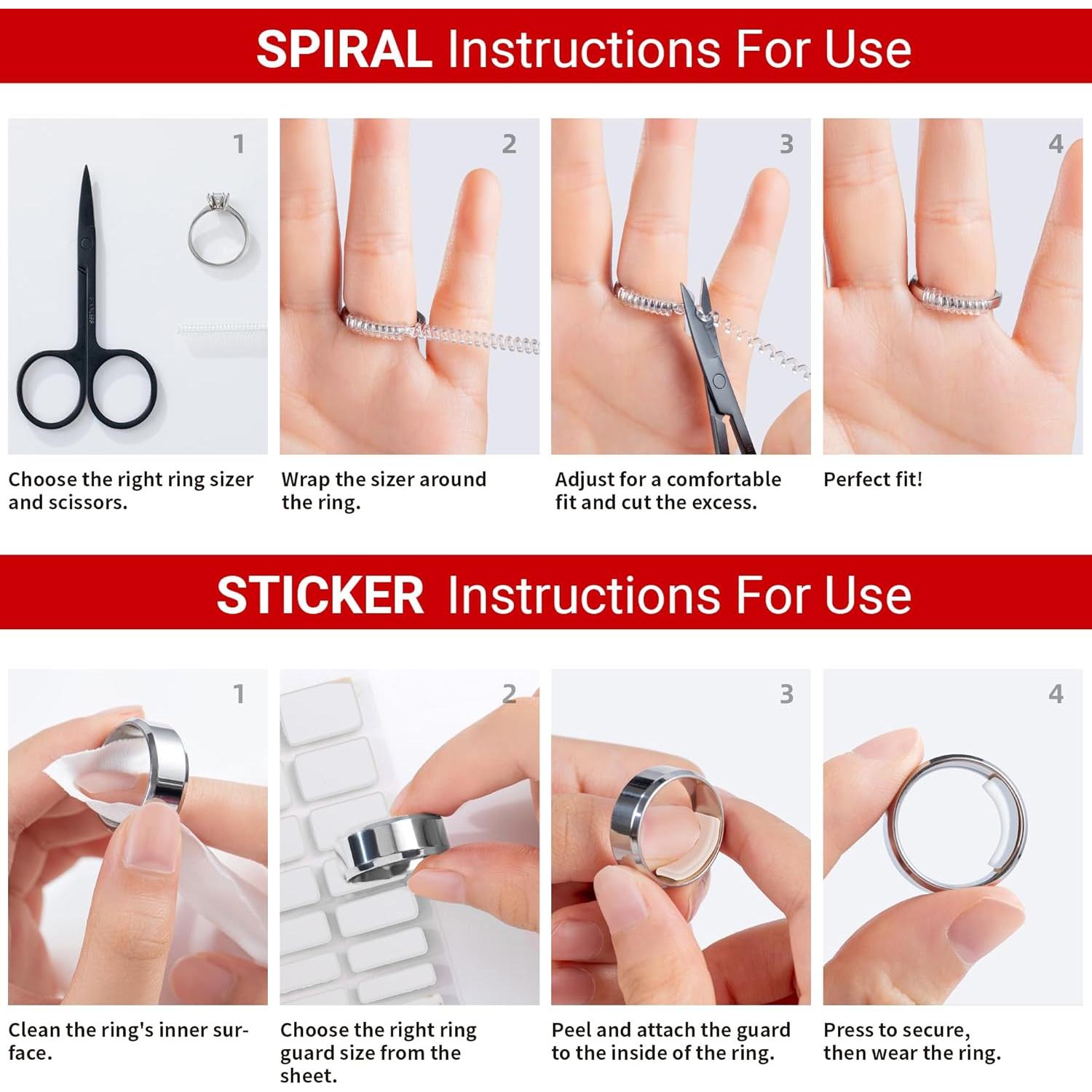 99 Ajustadores de Talla de Anillo Omilly - Silicona Transparente