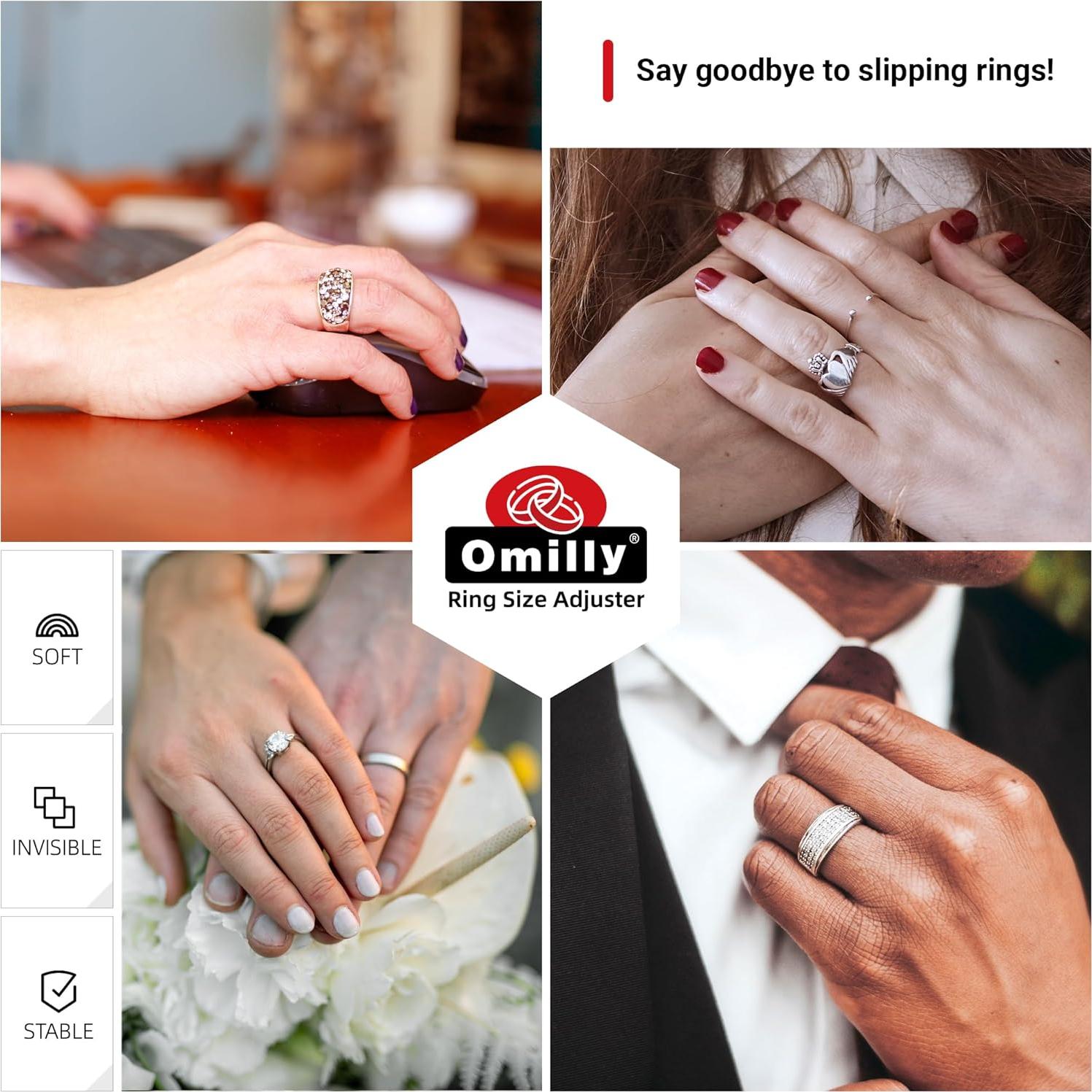 99 Ajustadores de Talla de Anillo Omilly - Silicona Transparente