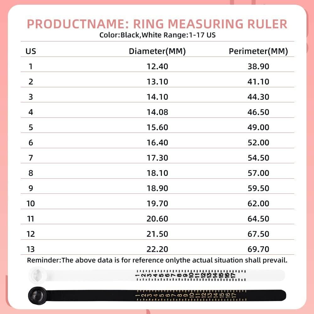 Conjunto de Anillos Medidores YIEPET 1-17 Reutilizables