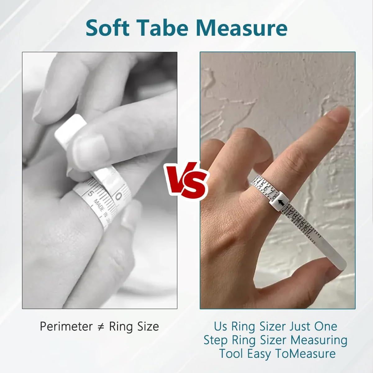 Juego de Medición de Tamaño de Anillo ZLQHHYL con Cristal Magnificado