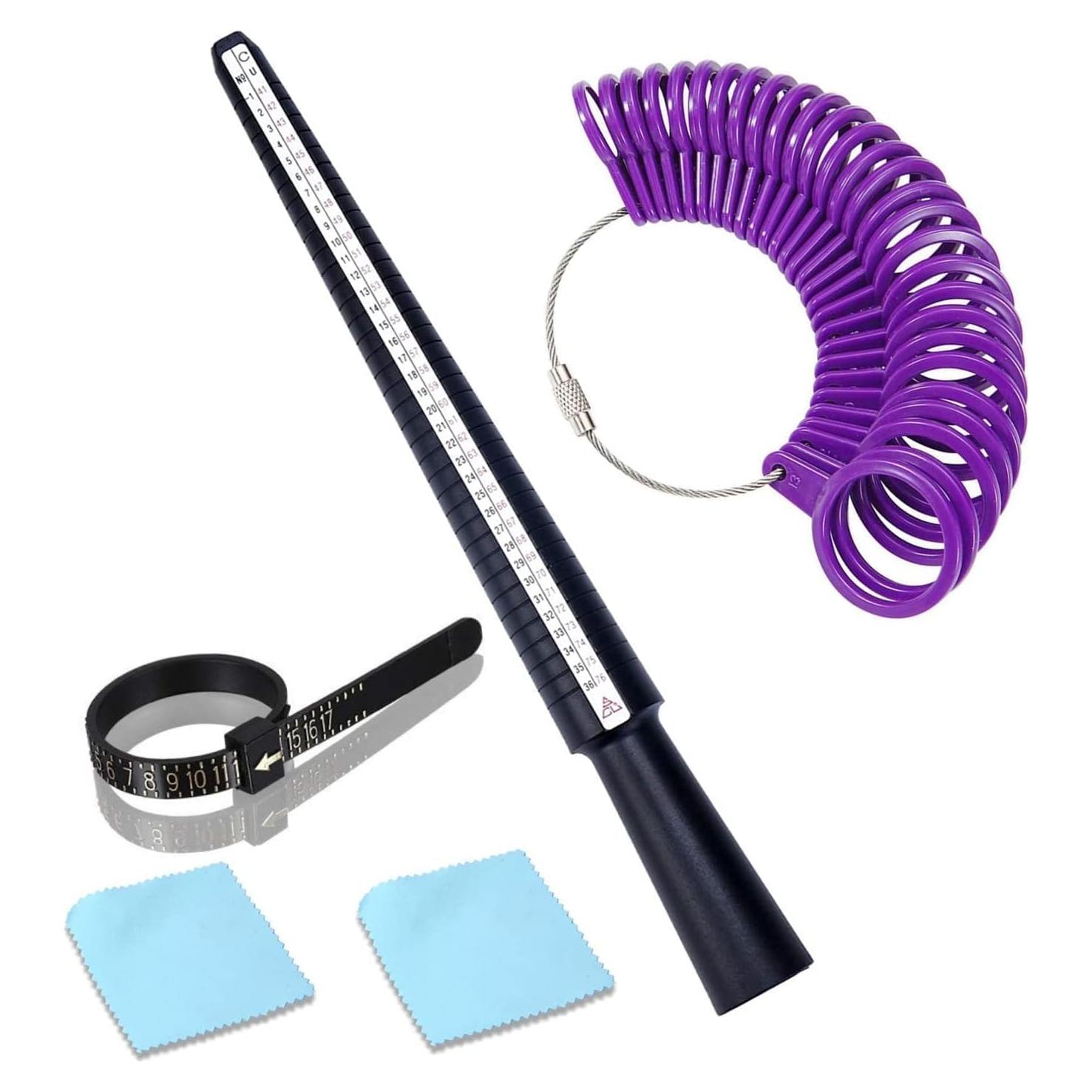 Juego de Medidores de Talla de Anillo EVSOFMLF - 1-15 US, Aluminio