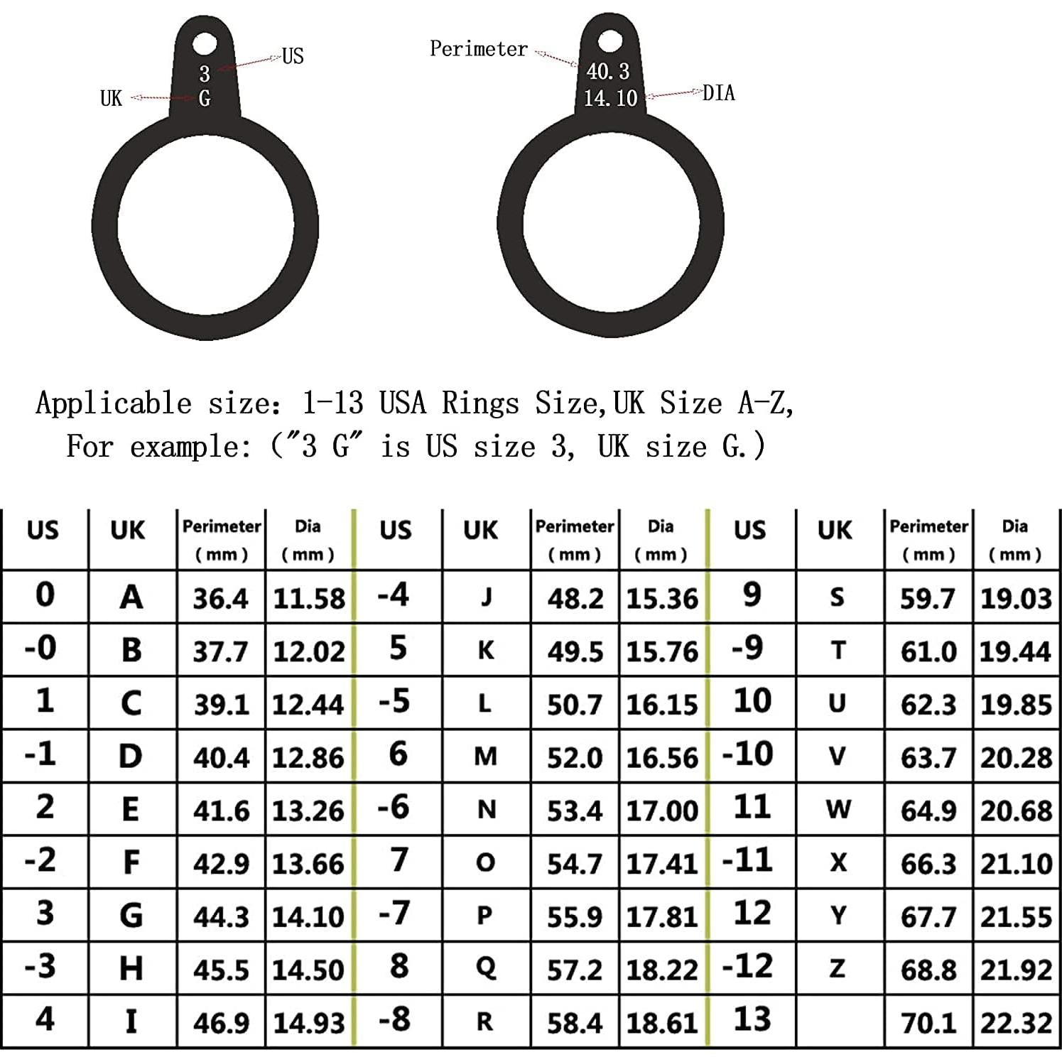 Juego de Medidores de Talla de Anillo EVSOFMLF - 1-15 US, Aluminio