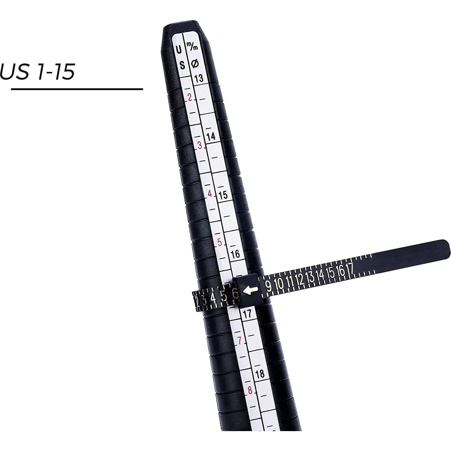 Juego de Medidores de Talla de Anillo EVSOFMLF - 1-15 US, Aluminio