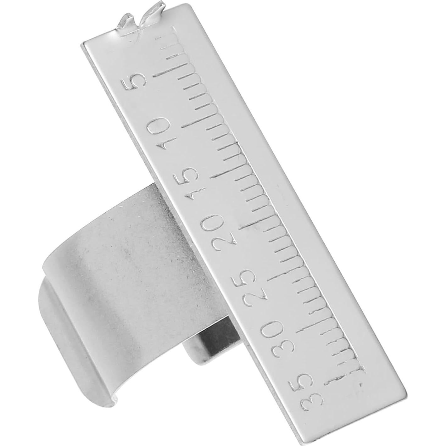 Regla de Medición de Anillos SUPVOX Acero Inoxidable 4x2.5cm