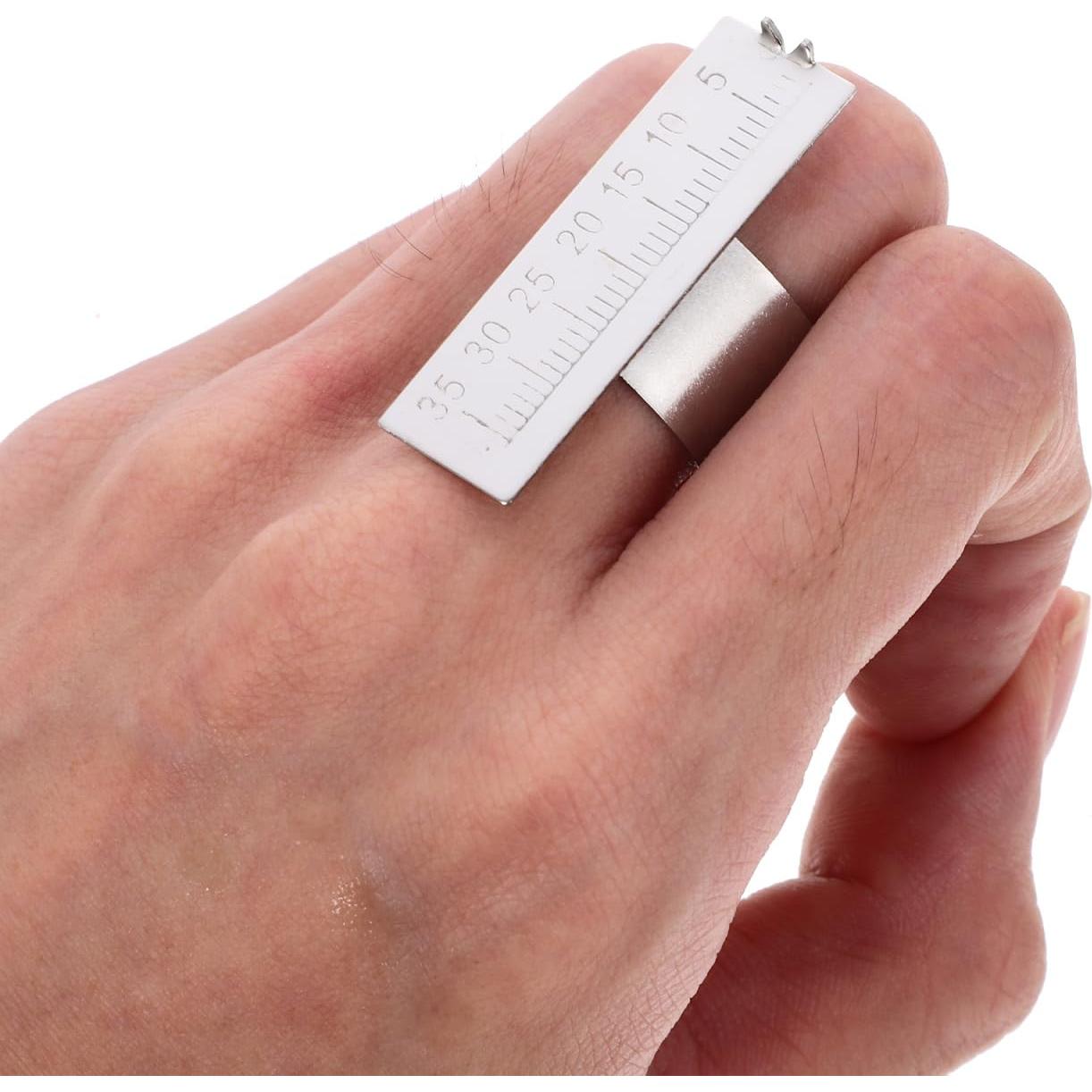 Regla de Medición de Anillos SUPVOX Acero Inoxidable 4x2.5cm