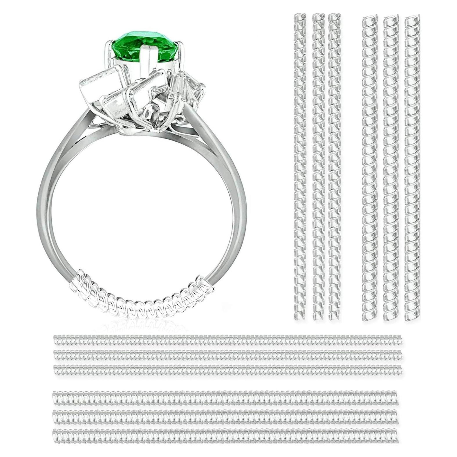 Ajustadores de Tamaño de Anillo Transparentes LNAUJS - 12 Piezas