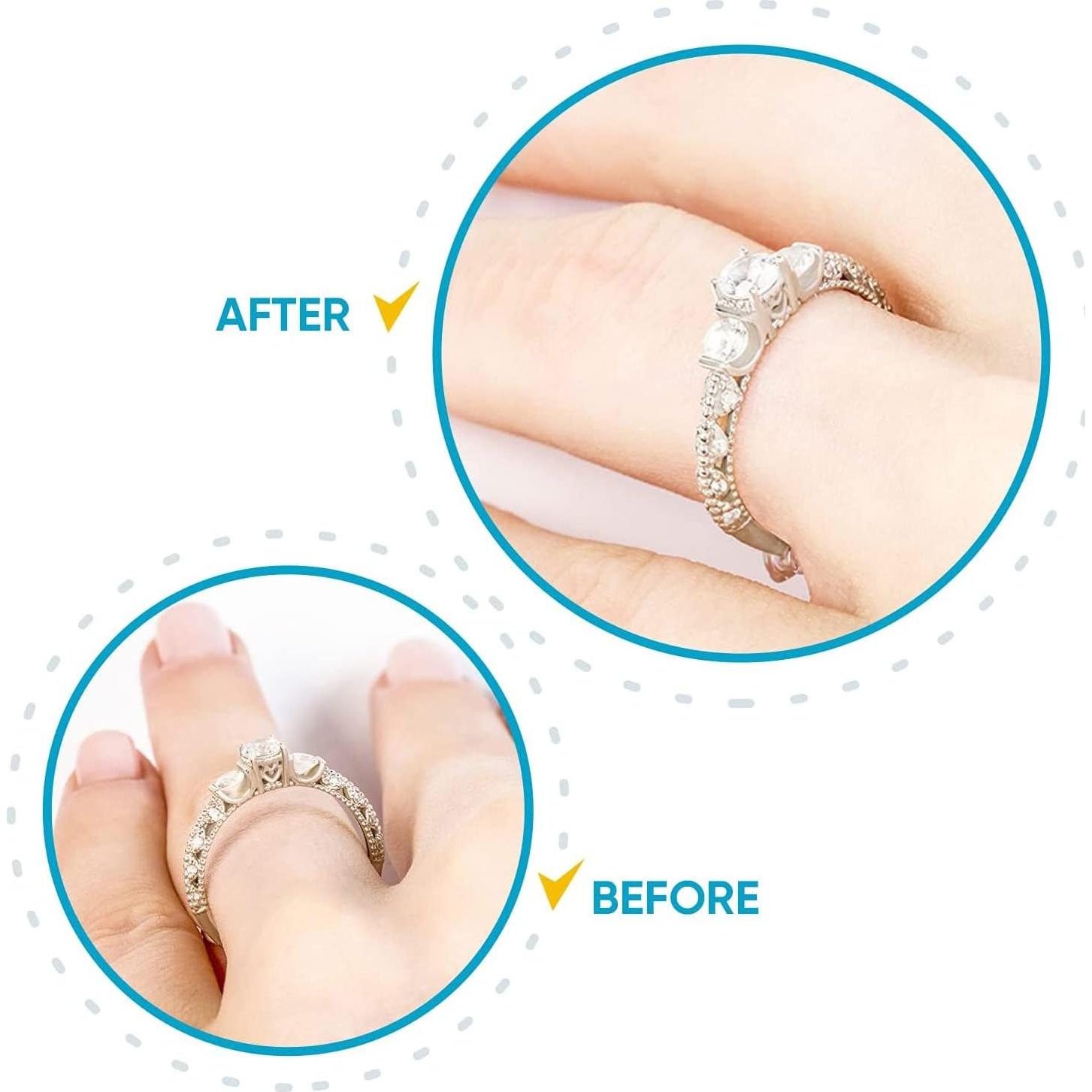 Ajustadores de Tamaño de Anillo Transparentes LNAUJS - 12 Piezas