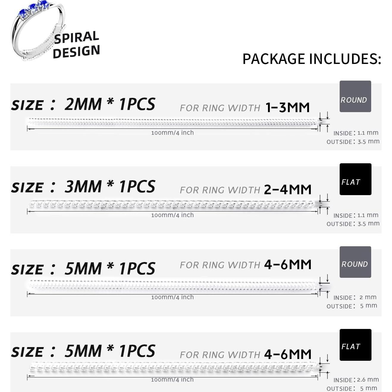Ajustador de Tamaño de Anillo Invisible Litumfen 143 Piezas