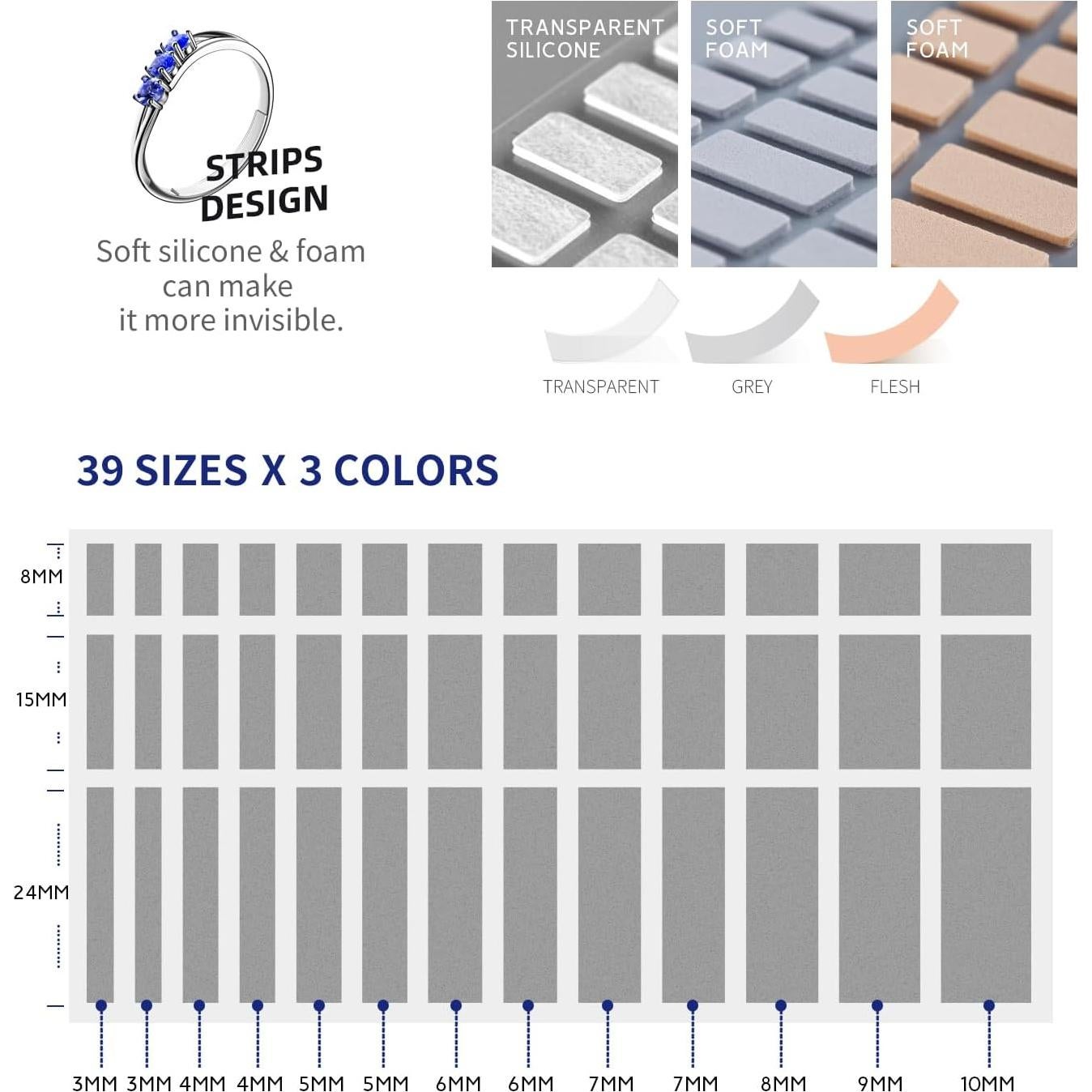 Ajustador de Tamaño de Anillo Invisible Litumfen 143 Piezas