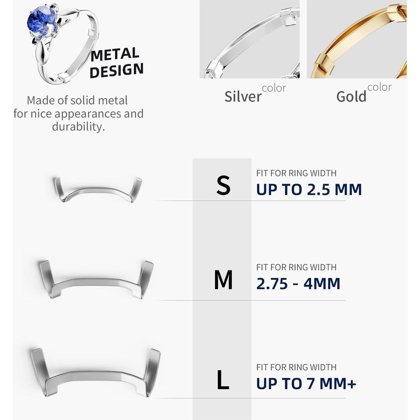 Ajustador de Tamaño de Anillo Invisible Litumfen 143 Piezas