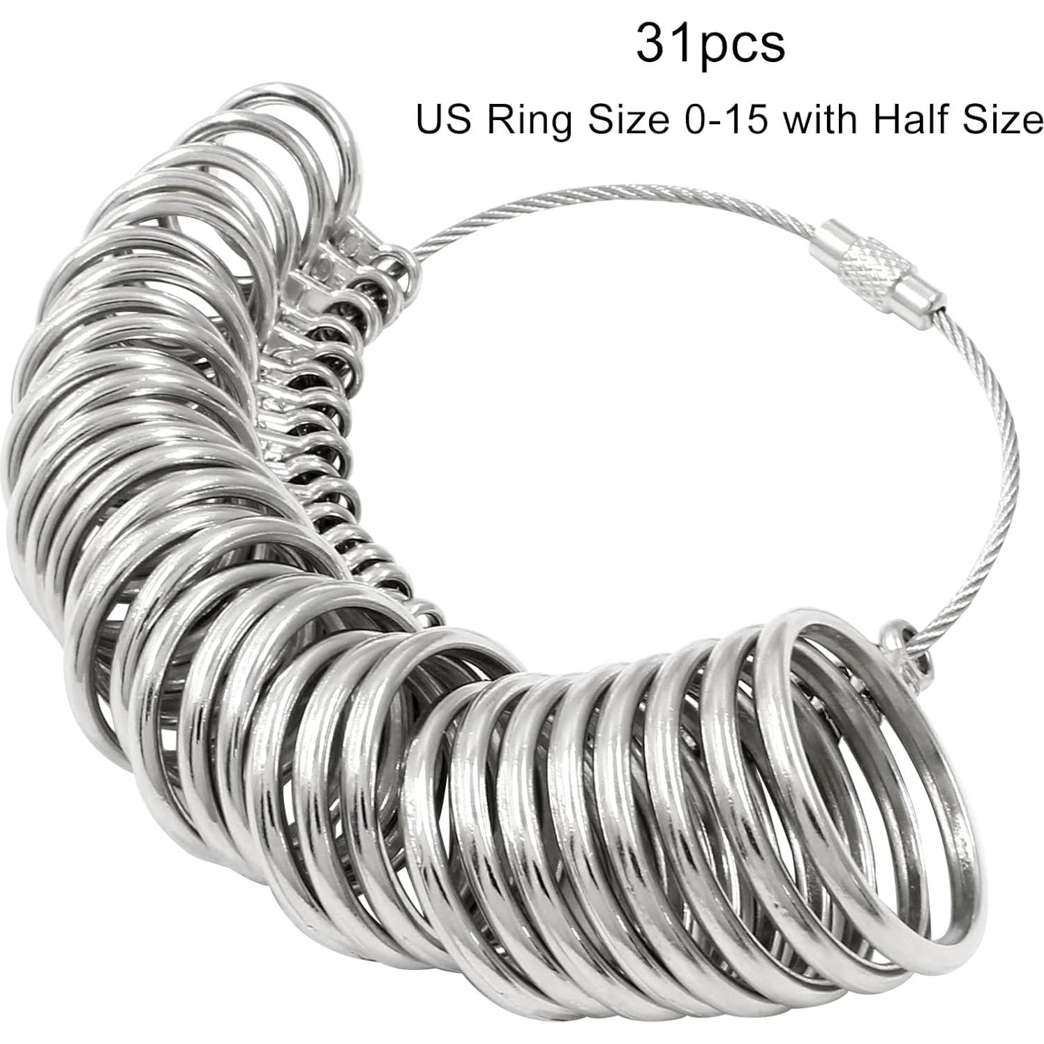 Herramienta de Medición de Talla de Anillo Litoexpe 31 Piezas