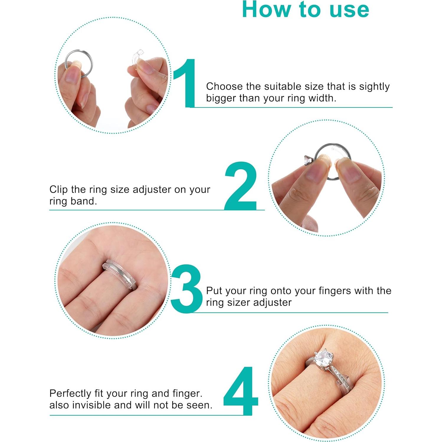 Ajustador Invisible de Talla de Anillo TUZAMA - 12 Piezas