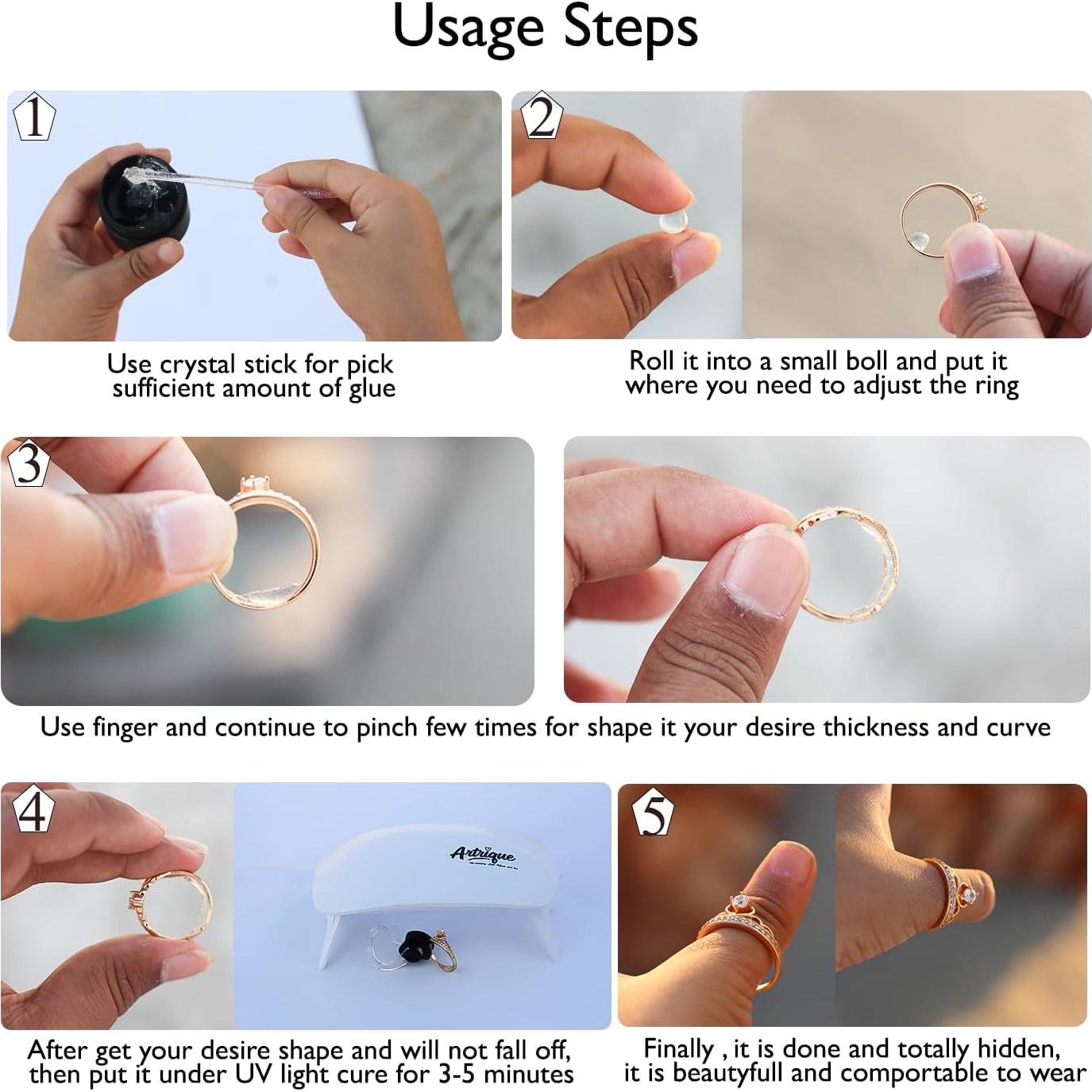 Ajustador de Talla de Anillo Invisible Artrique - Universal