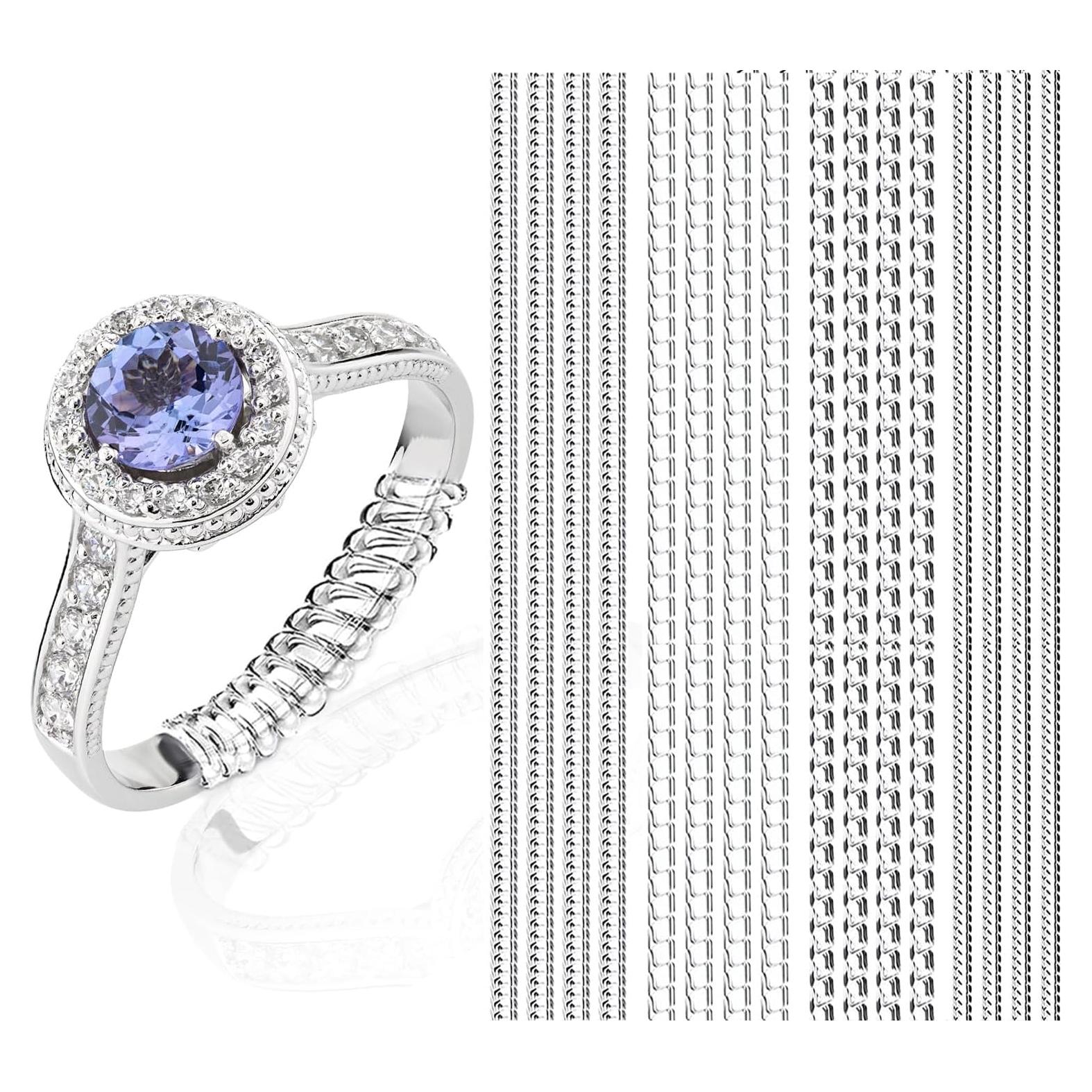 Ajustador de Tamaño de Anillo JRONGHE - 16 Piezas, Silicona Transparente