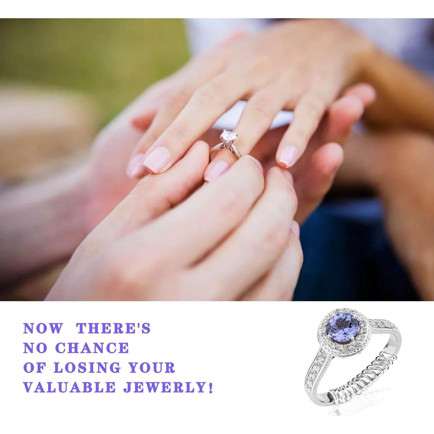 Ajustador de Tamaño de Anillo JRONGHE - 16 Piezas, Silicona Transparente