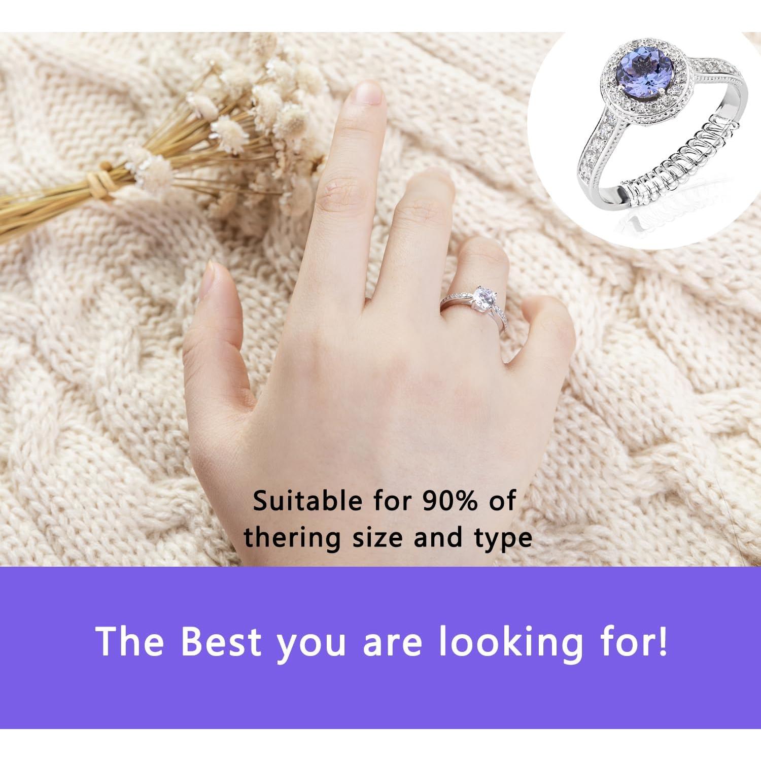 Ajustador de Tamaño de Anillo JRONGHE - 16 Piezas, Silicona Transparente