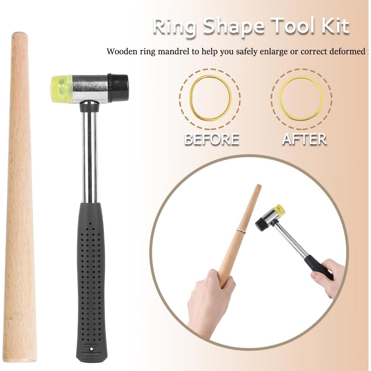 Kit de Herramientas de Joyería GJ FAFA - Mandril, Martillo y Medidor