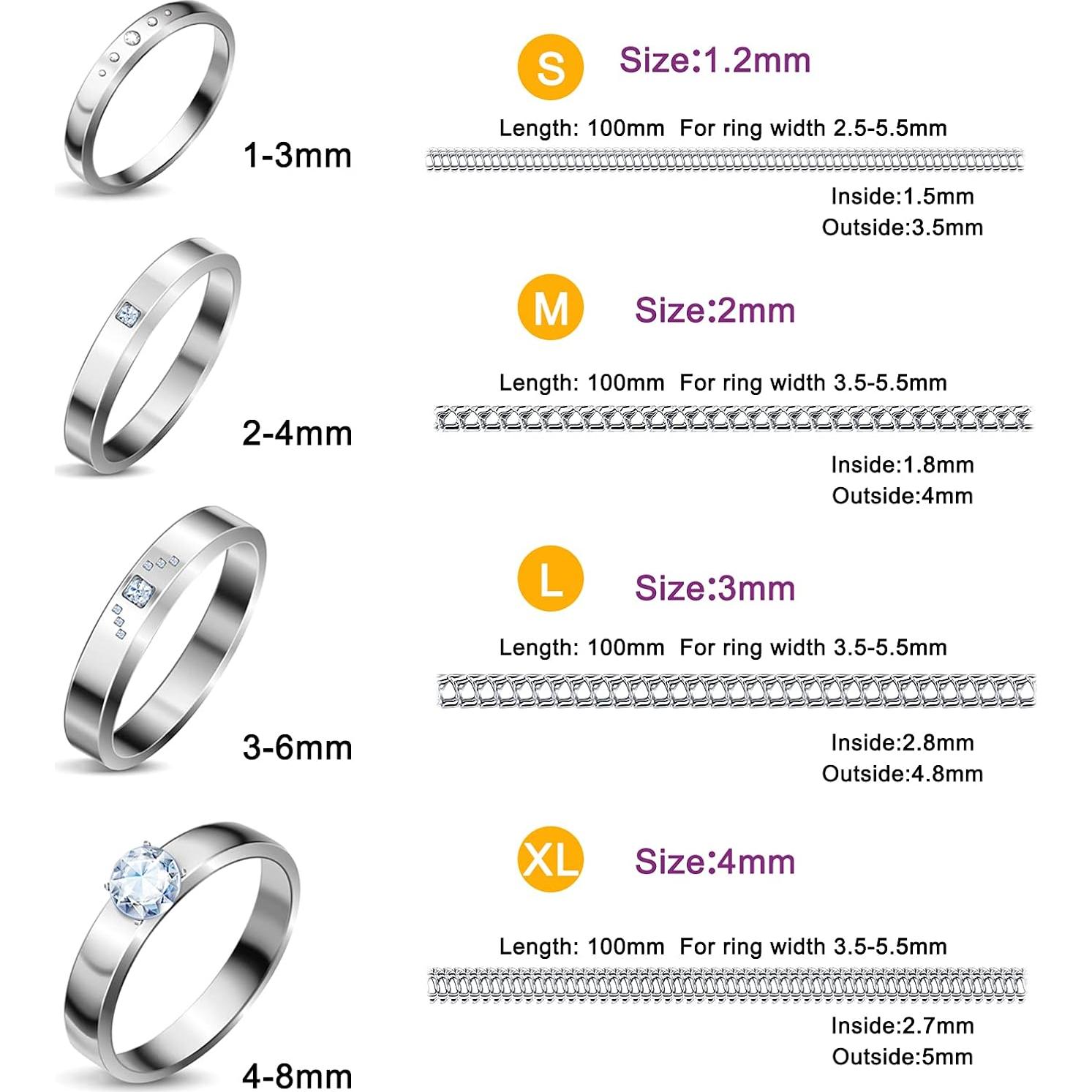 Medidor de Anillos Hicarer 96 Piezas Ajustadores y Herramientas