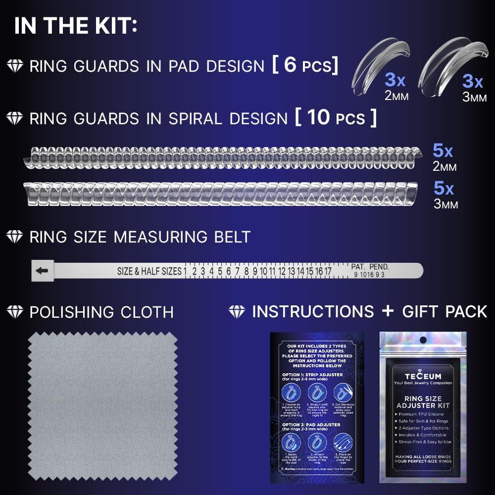 Kit Ajustadores de Anillo TECEUM - 10 Espirales y 6 Protectores