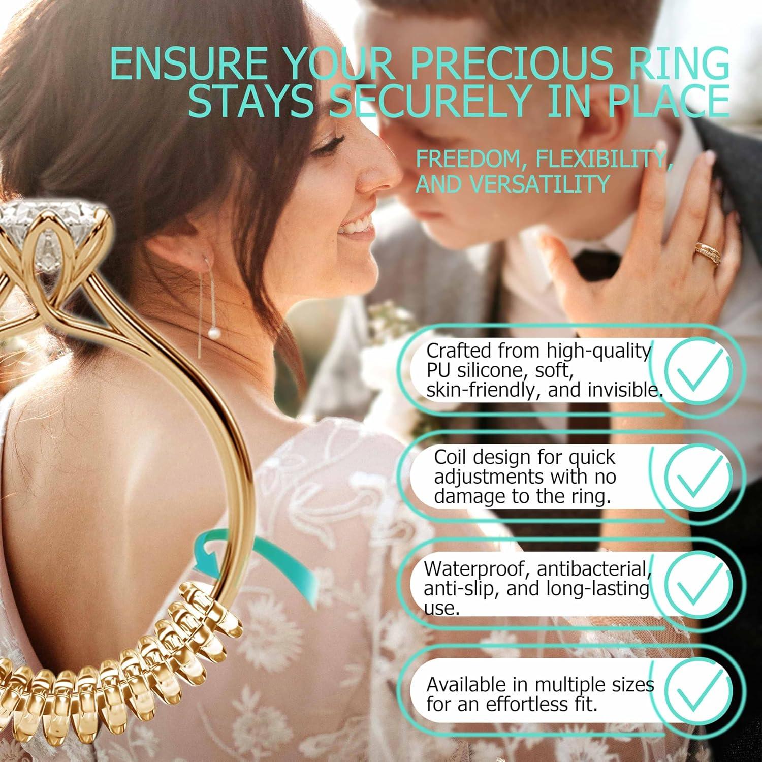 Ajustador de Tamaño de Anillo Kueroami - 12 Piezas Dorado