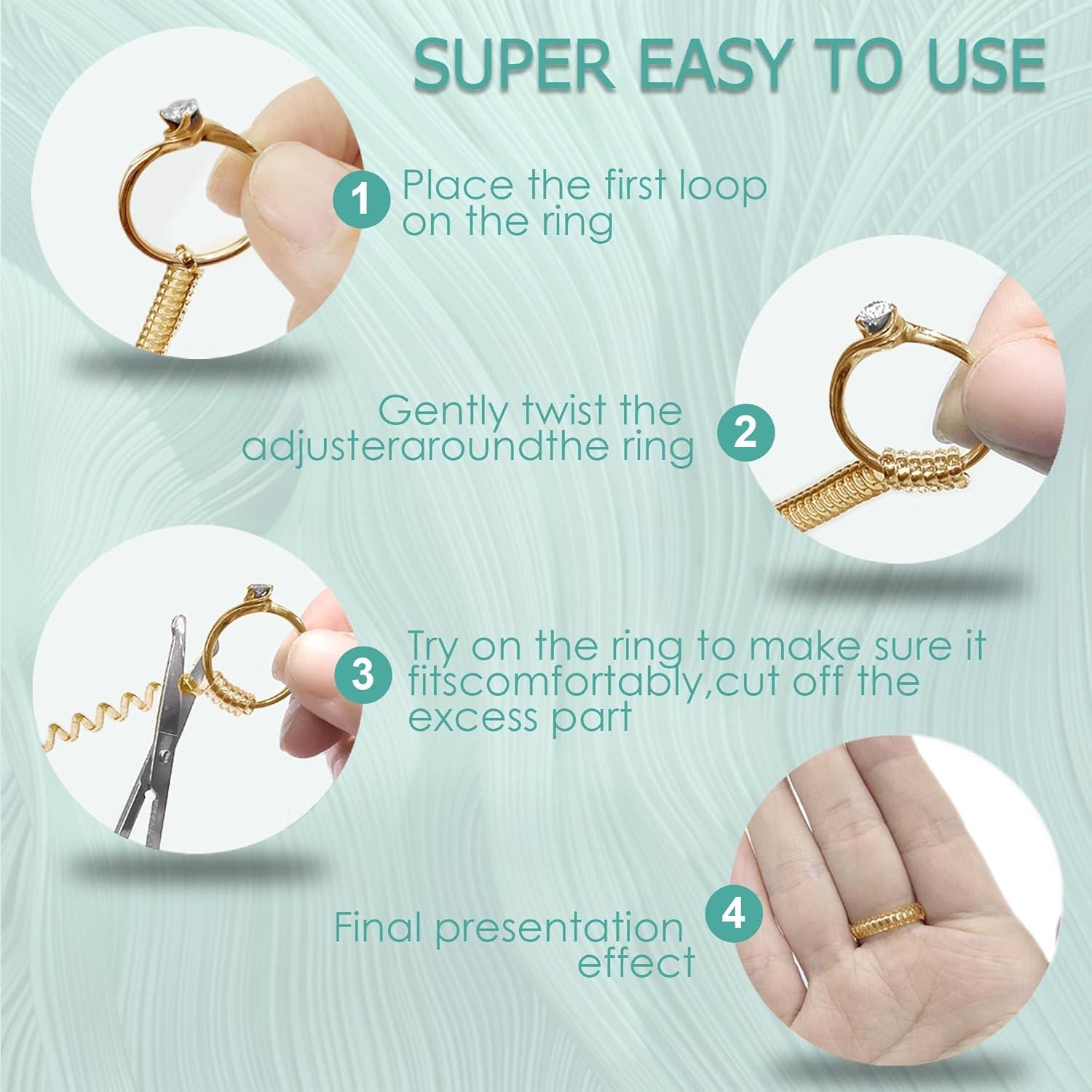 Ajustador de Tamaño de Anillo Kueroami - 12 Piezas Dorado