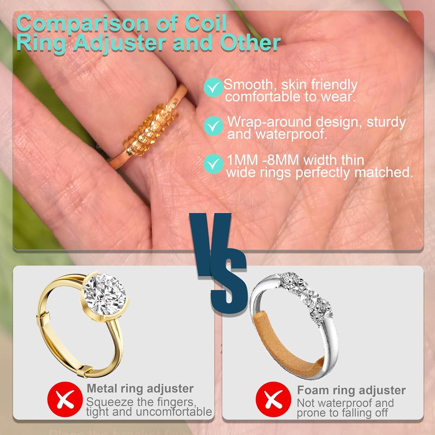 Ajustador de Tamaño de Anillo Kueroami - 12 Piezas Dorado