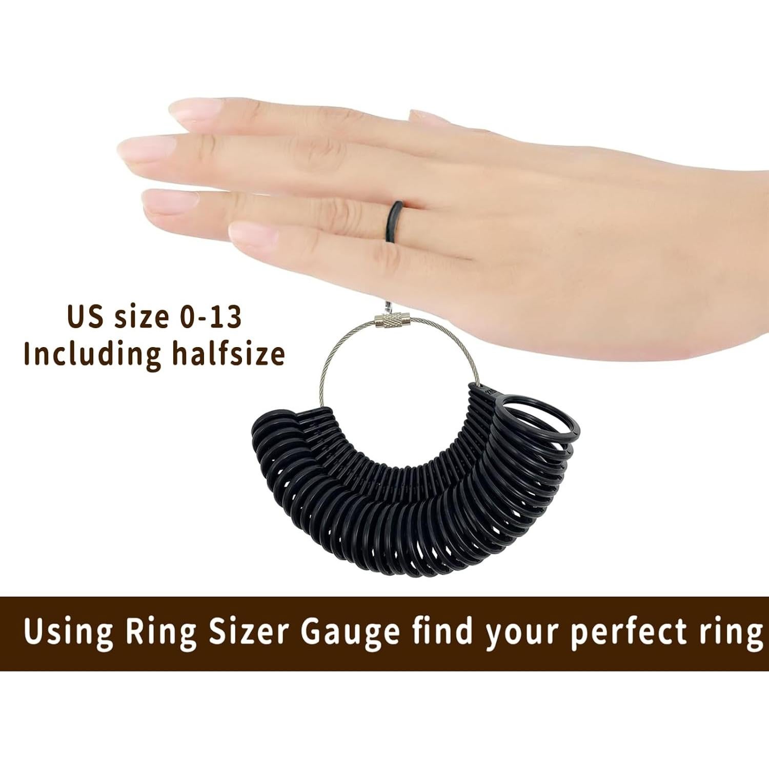 Kit de Medición de Tallas de Anillo IVICOO 7 Piezas US 1-17