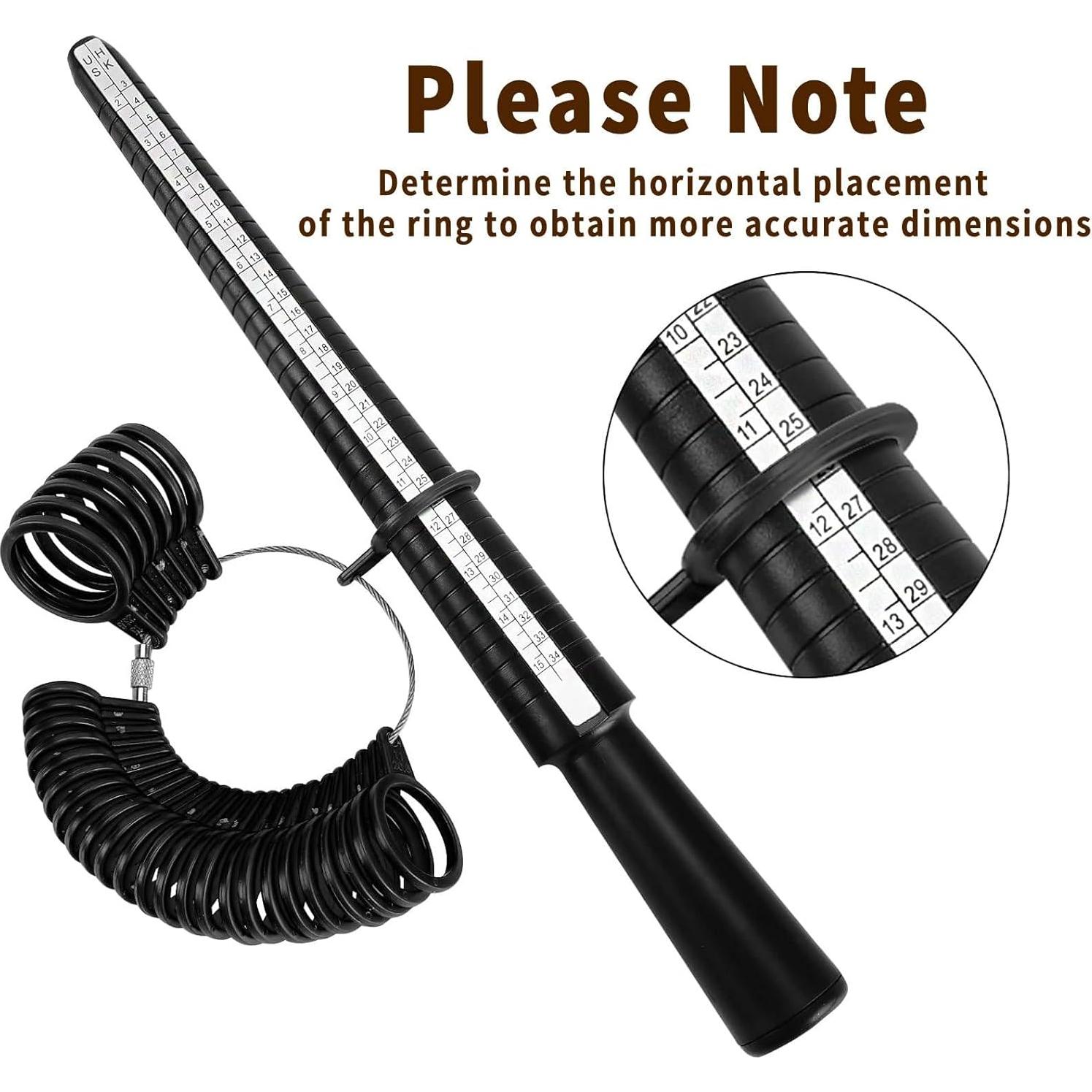 Kit de Medición de Tallas de Anillo IVICOO 7 Piezas US 1-17