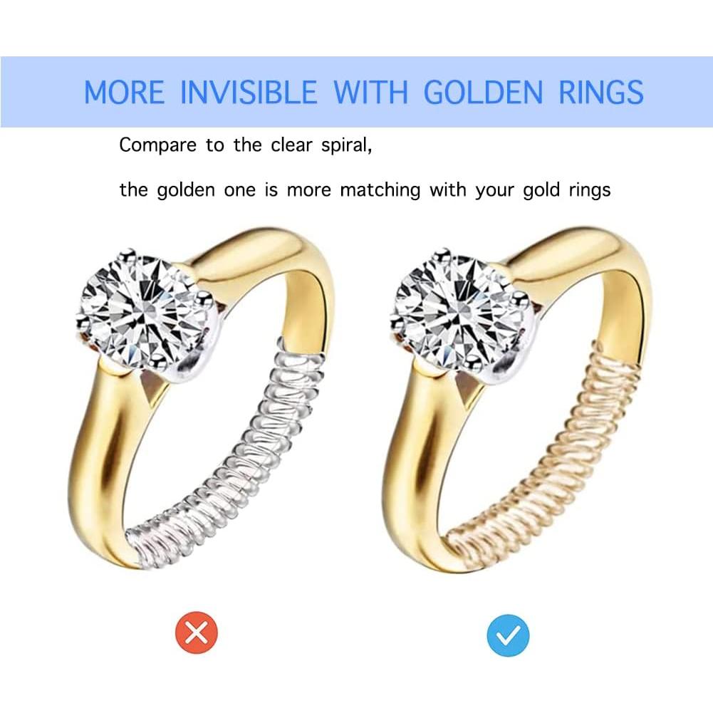 Ajustador de Tamaño de Anillo PUULWEK 16pcs Dorado y Plateado