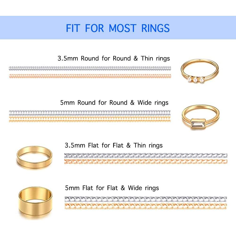 Ajustador de Tamaño de Anillo PUULWEK 16pcs Dorado y Plateado