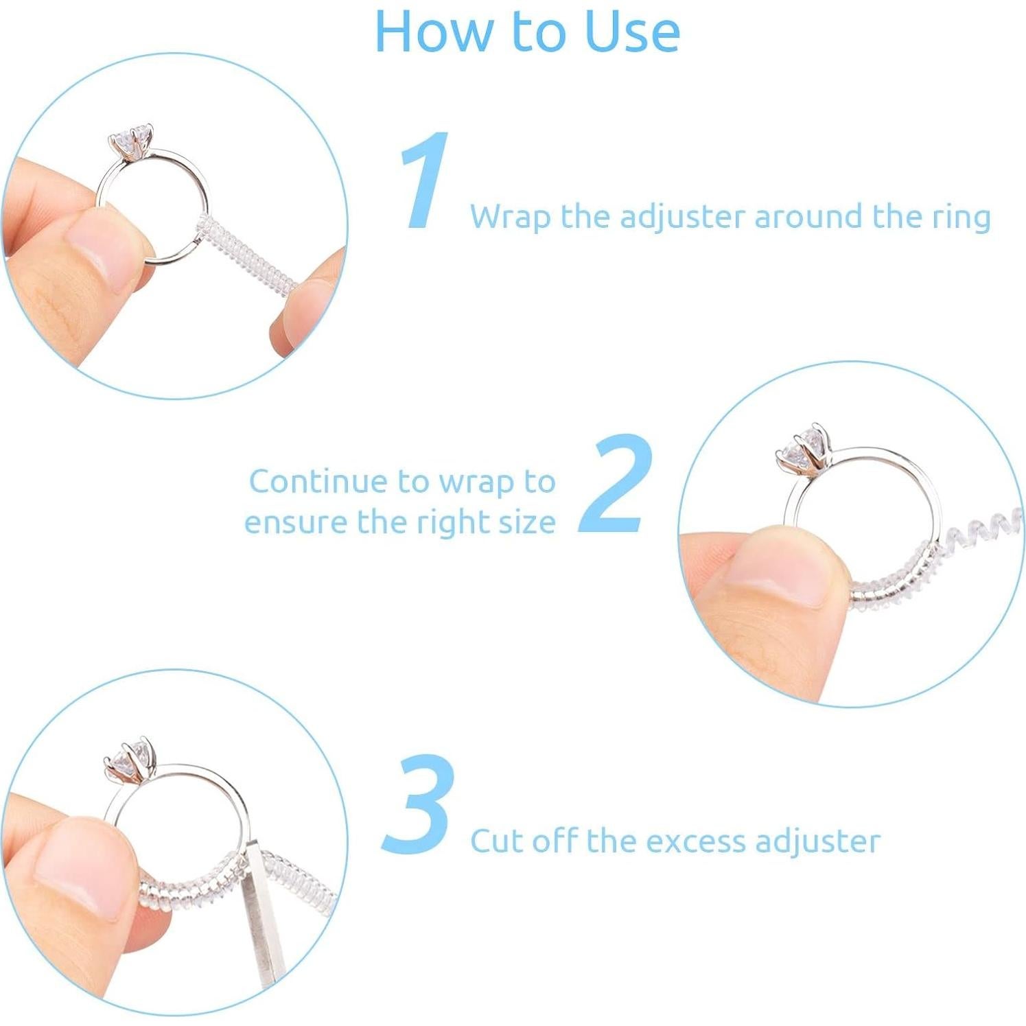 Ajustador de Anillo REIDEA Transparente Antideslizante - 12 Piezas