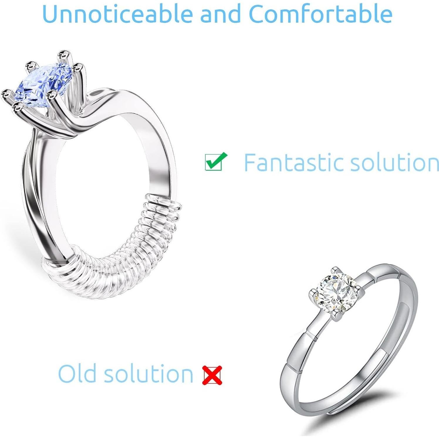 Ajustador de Anillo REIDEA Transparente Antideslizante - 12 Piezas