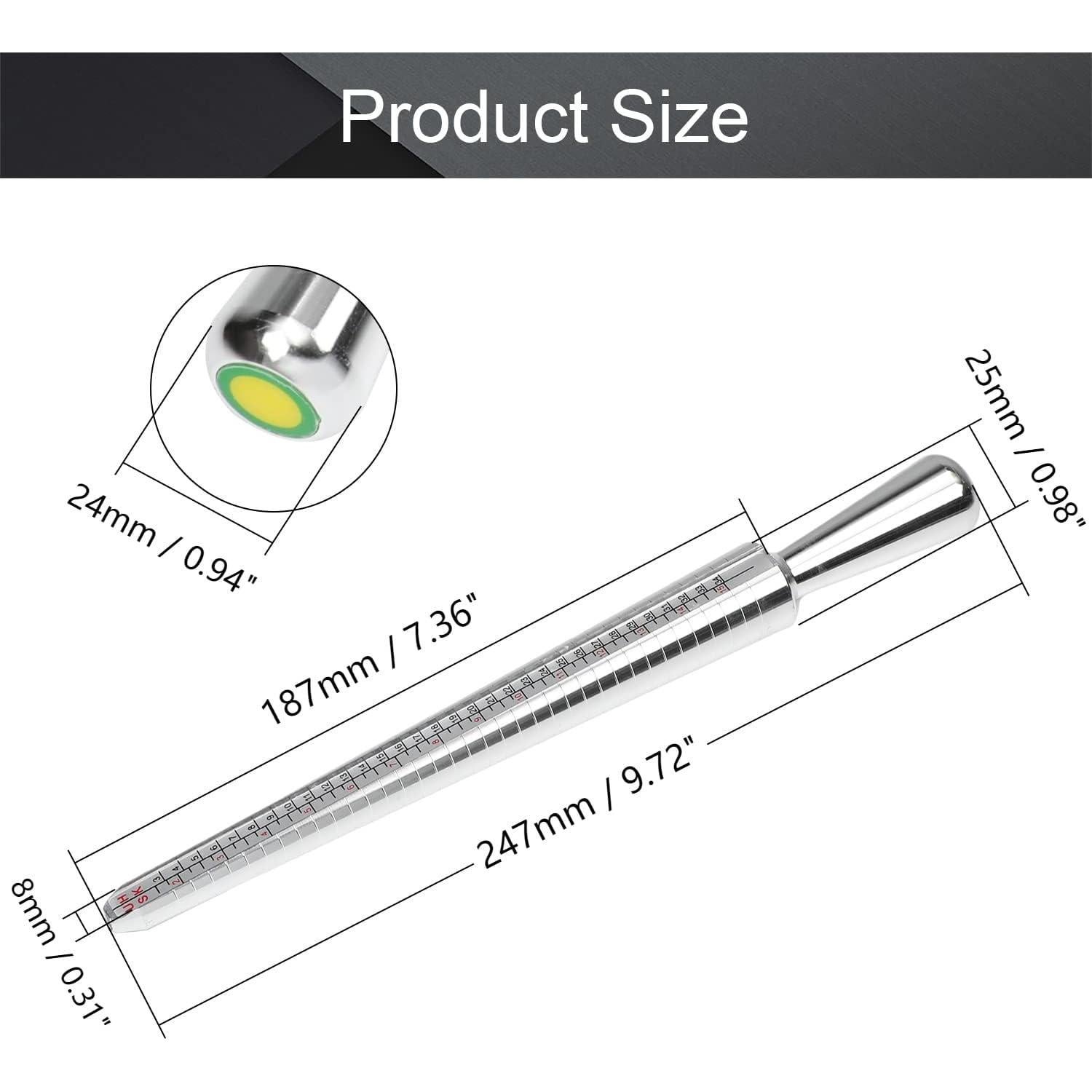 Herramienta de Medición de Tamaño de Anillo Utoolmart - Aluminio