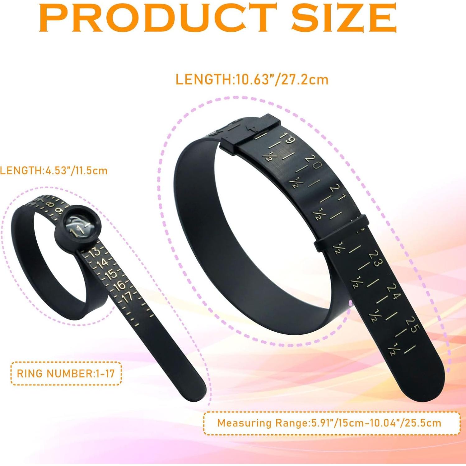 Kit de Medición de Tallas de Anillos y Pulseras Anerwarm